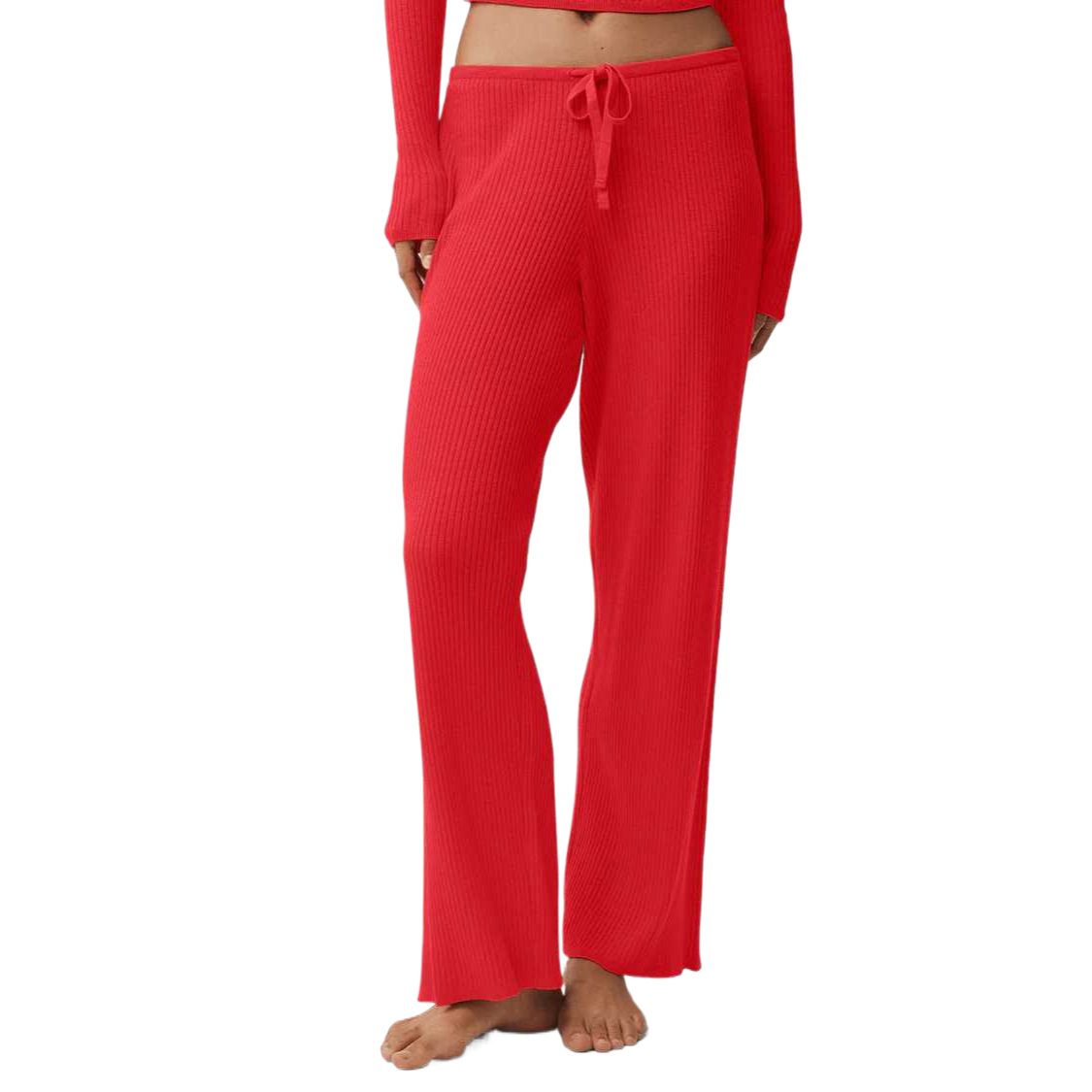 (Women) Alo Yoga Unwind Mid-Rise Wide-Leg Relaxed Fit Pants W54319R