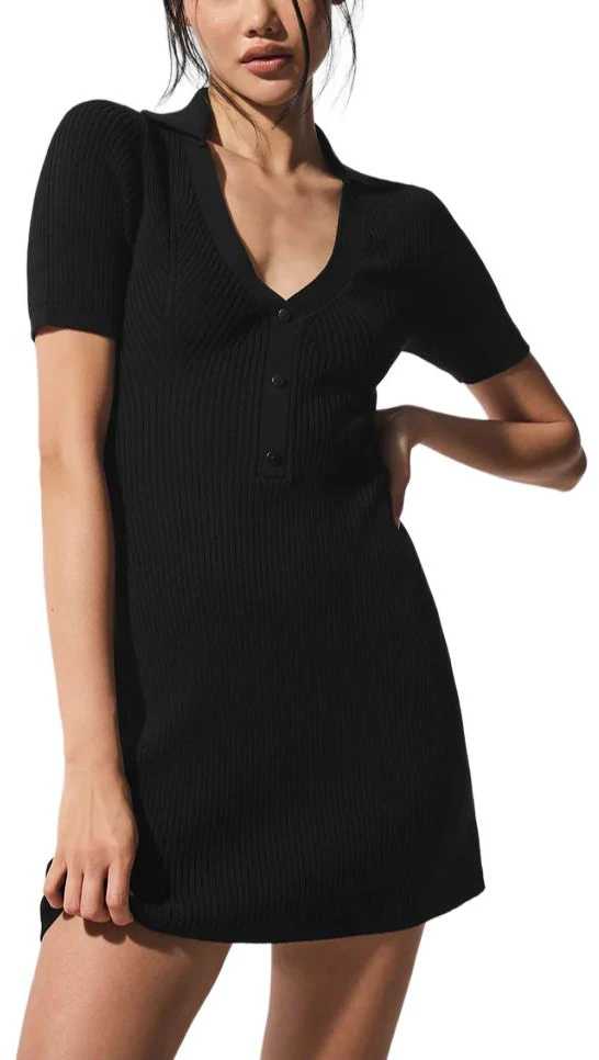 women-alo-yoga-v-neck-slim-fit-short-sleeve-mini-dress-w8315-r