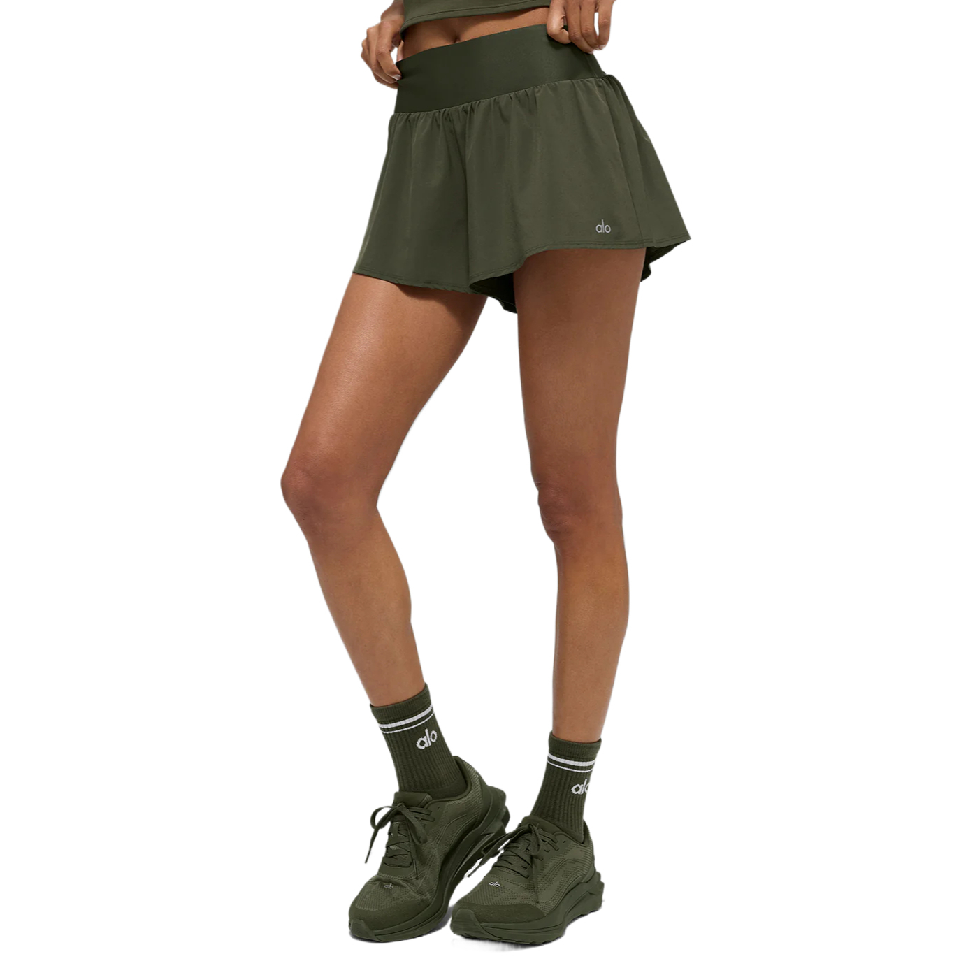 (Women) Alo Yoga Victory Airlift Breathable Running Shorts - Solid Color. W6578R