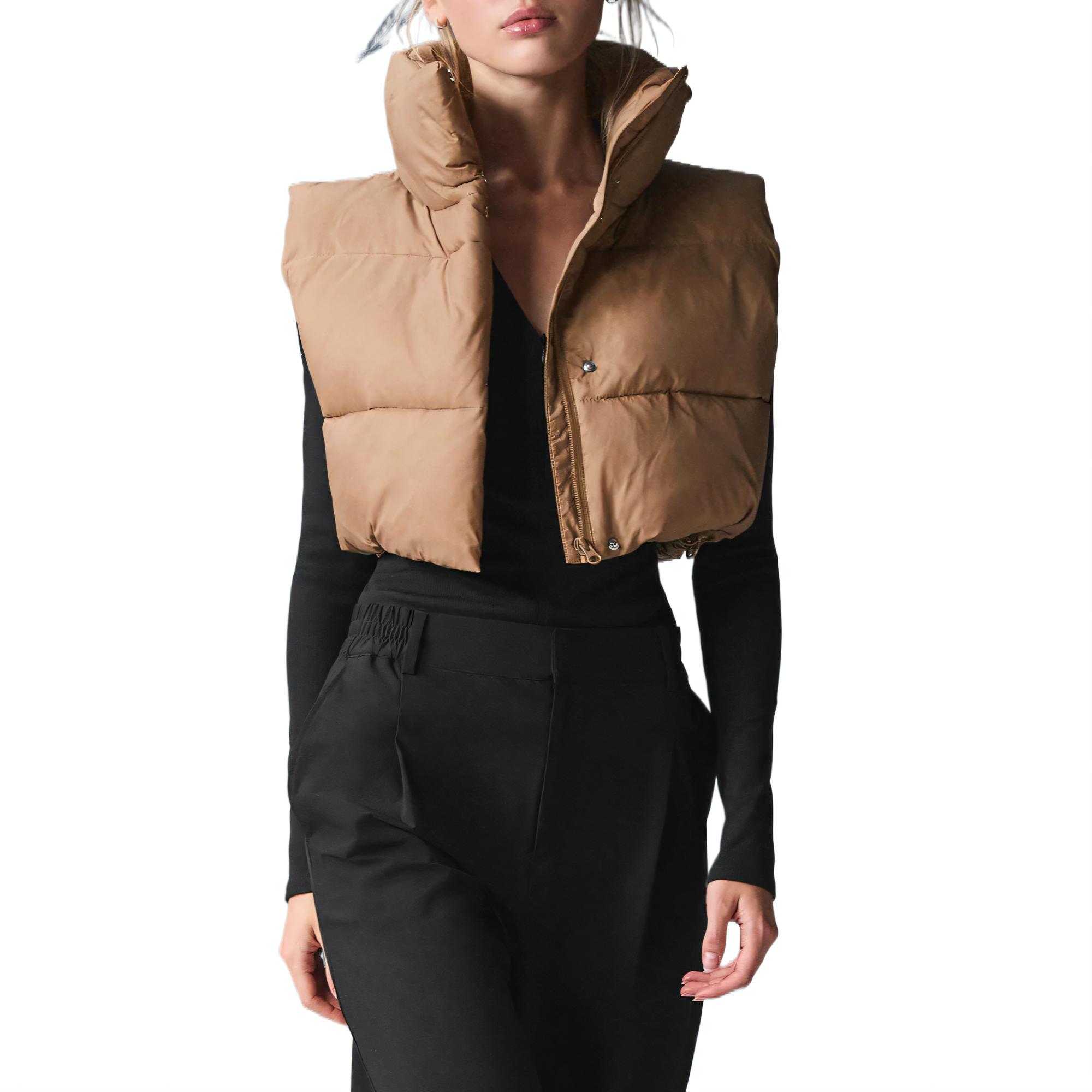 (Women) Alo Yoga Warm Waterproof Windproof Cropped Vest W4639R