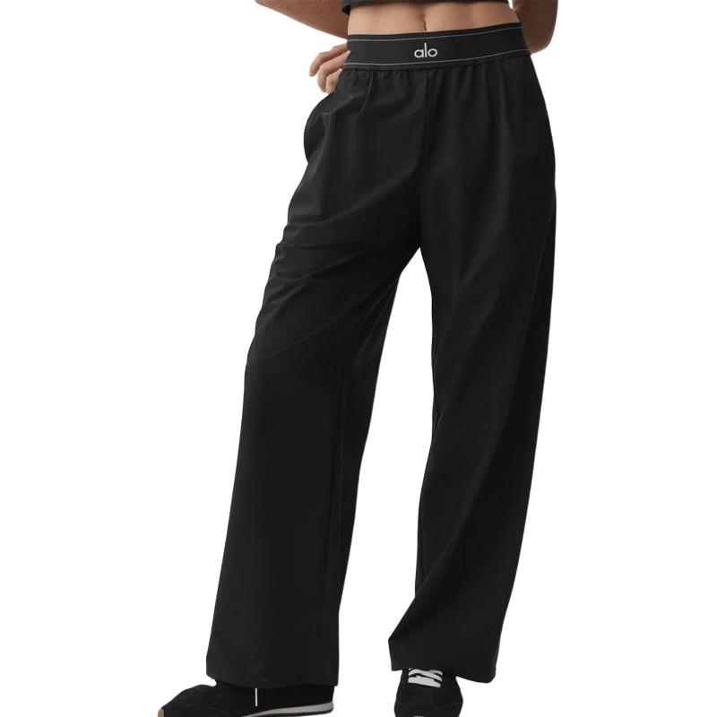 (Women) Alo Yoga Wide-Leg Logo Elastic Trousers W54428R