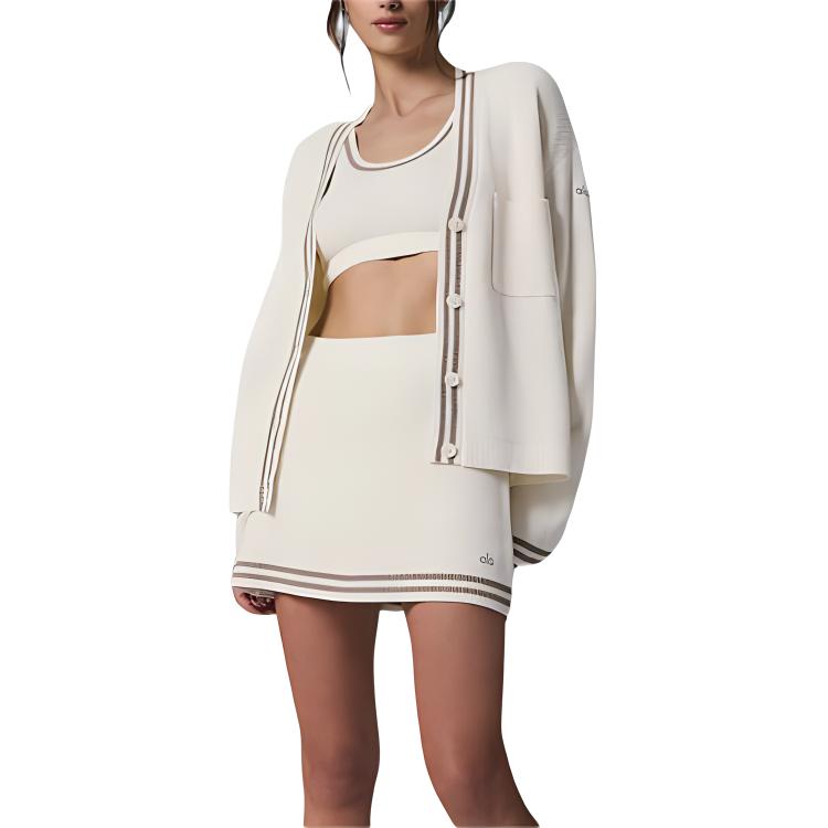 Purchase (W) Alo Yoga 女款针织开衫 条纹口袋 按扣设计。 w3847r