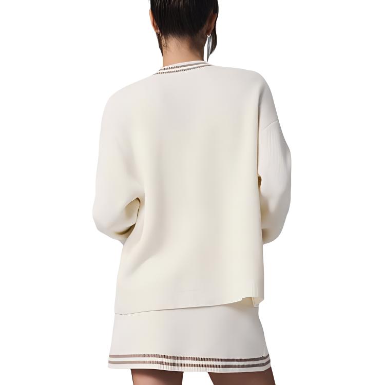 Details for (W) Alo Yoga 女款针织开衫 条纹口袋 按扣设计。 w3847r