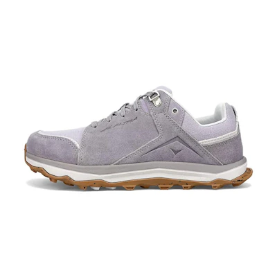 (W) Altra Lone Peak Alpine Grey-White Hiking Shoes - Anti-Slip, Durable.