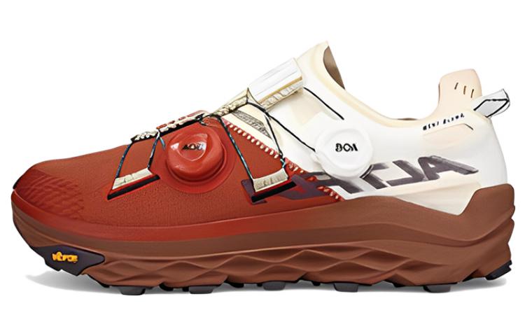 (Women) Altra Mont Blanc Boa Trail Running Shoes - White/Brown AL0A7R7D454