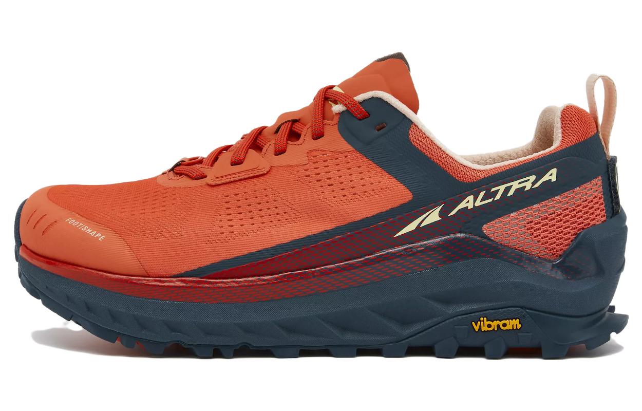 (Women) Altra Olympus 4.0 Running Shoes - Shock Absorbing, Orange/Blue AL0A4VQW447
