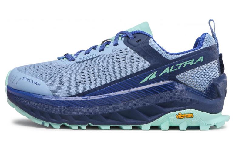 (Women) Altra Olympus 4 Blue Trail Running Shoes Low-cut Cushioned AL0A4VQW446