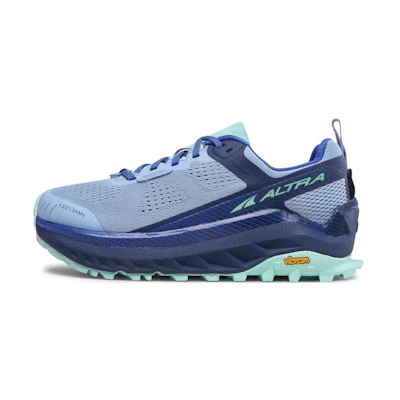 (W) Altra Olympus 4 Blue Trail Running Shoes Low-cut Cushioned