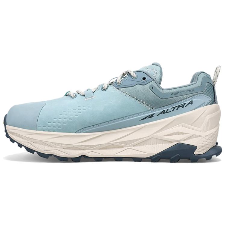 (Women) Altra Olympus 5 Low-Top Running Shoes Blue Cushioned Non-Slip AL0A7R6R000