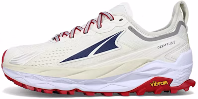 (Women) Altra Olympus 5 Low Top Running Shoe, Off-White/Red AL0A7R74141 (Women) Altra Olympus 5 Low Top Running Shoe, Off-White/Red AL0A7R74141