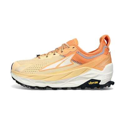 (W) Altra Olympus 5 Running Shoes - Orange/Yellow Cushioning Non-slip