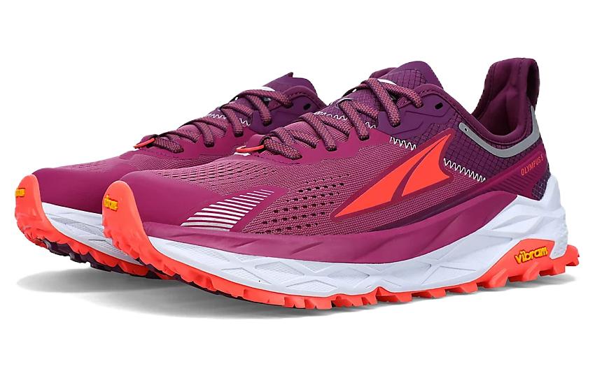 Lookbook (W) Scarpe Running Altra Olympus 5 Viola Arancione Bianche - Ammortizzate & Antiscivolo AL0A7R74580