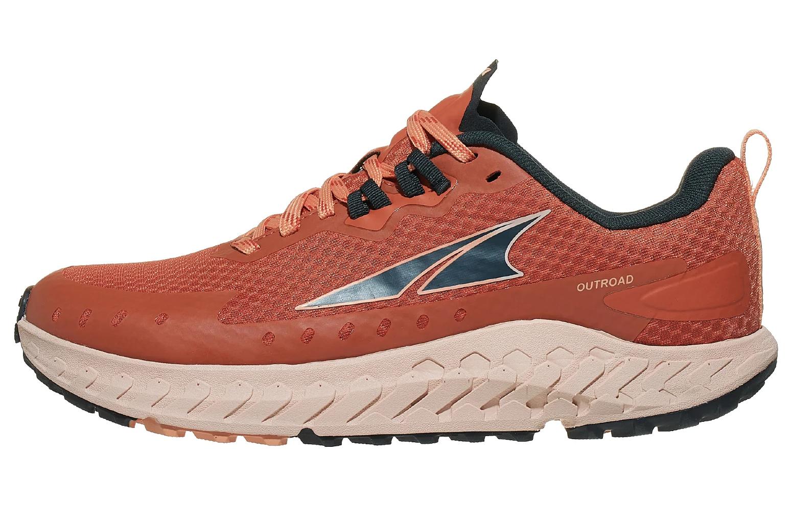 (Women) Altra Outroad Non-Slip Durable Running Shoes Red Orange AL0A7R72680