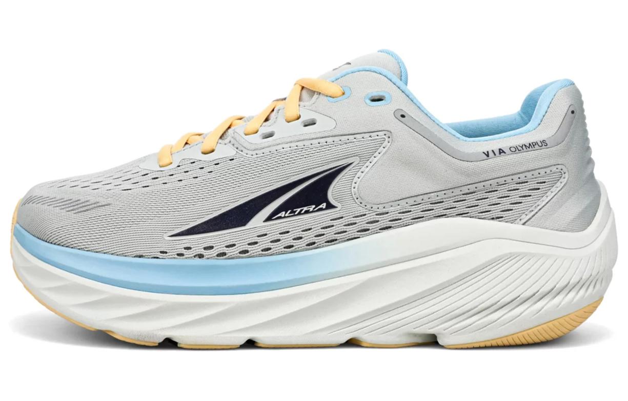 (Women) Altra Via Olympus Gray Blue Cushioned Running Shoes AL0A82CR224
