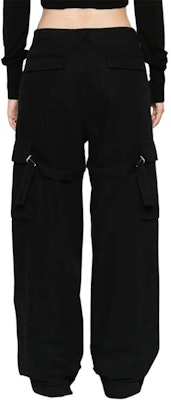 (W) AMBUSH ブラック ソリッドカラー ジップ ルーズストレート カジュアルパンツ BWCF005F23FAB0011000 Shop (W) AMBUSH ブラック ソリッドカラー ジップ ルーズストレート カジュアルパンツ BWCF005F23FAB0011000