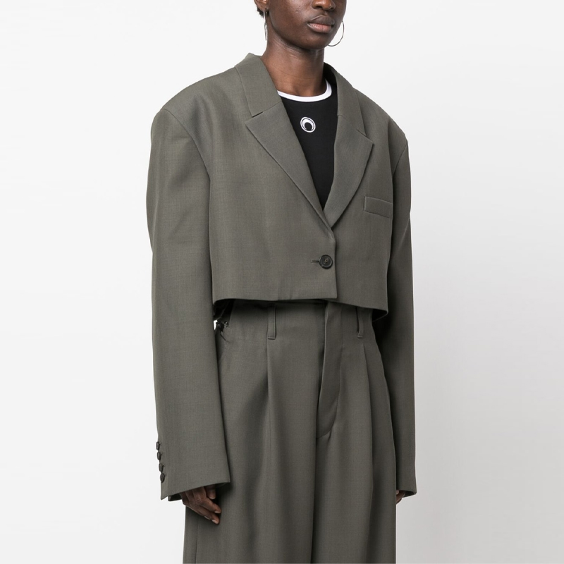 Purchase (W) CHAQUETA BLAZER CORTA AMBUSH VERDE MUSGO BWEN036S23FAB0015300