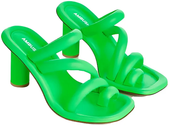(Women) AMBUSH 'Green Square Toe Block Heel' BWIH008S23LEA0017000 Lookbook (Women) AMBUSH 'Green Square Toe Block Heel' BWIH008S23LEA0017000