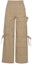 Buy (W) Pantalones Cargo AMBUSH Utility con Botones Marrón Claro BWCA033F22FAB0016100