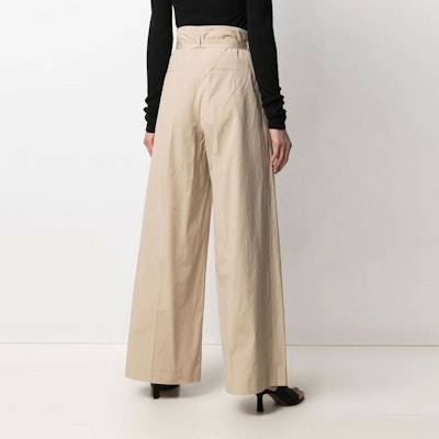 (W) Pantalones Beige de Pierna Recta AMBUSH con Cinturón de Color Sólido. BWCA010S21FAB0016200 Shop (W) Pantalones Beige de Pierna Recta AMBUSH con Cinturón de Color Sólido. BWCA010S21FAB0016200