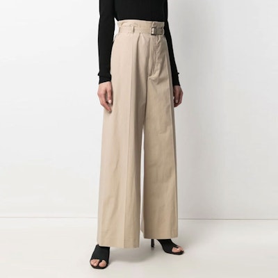 (W) Pantalones Beige de Pierna Recta AMBUSH con Cinturón de Color Sólido. BWCA010S21FAB0016200 Purchase (W) Pantalones Beige de Pierna Recta AMBUSH con Cinturón de Color Sólido. BWCA010S21FAB0016200