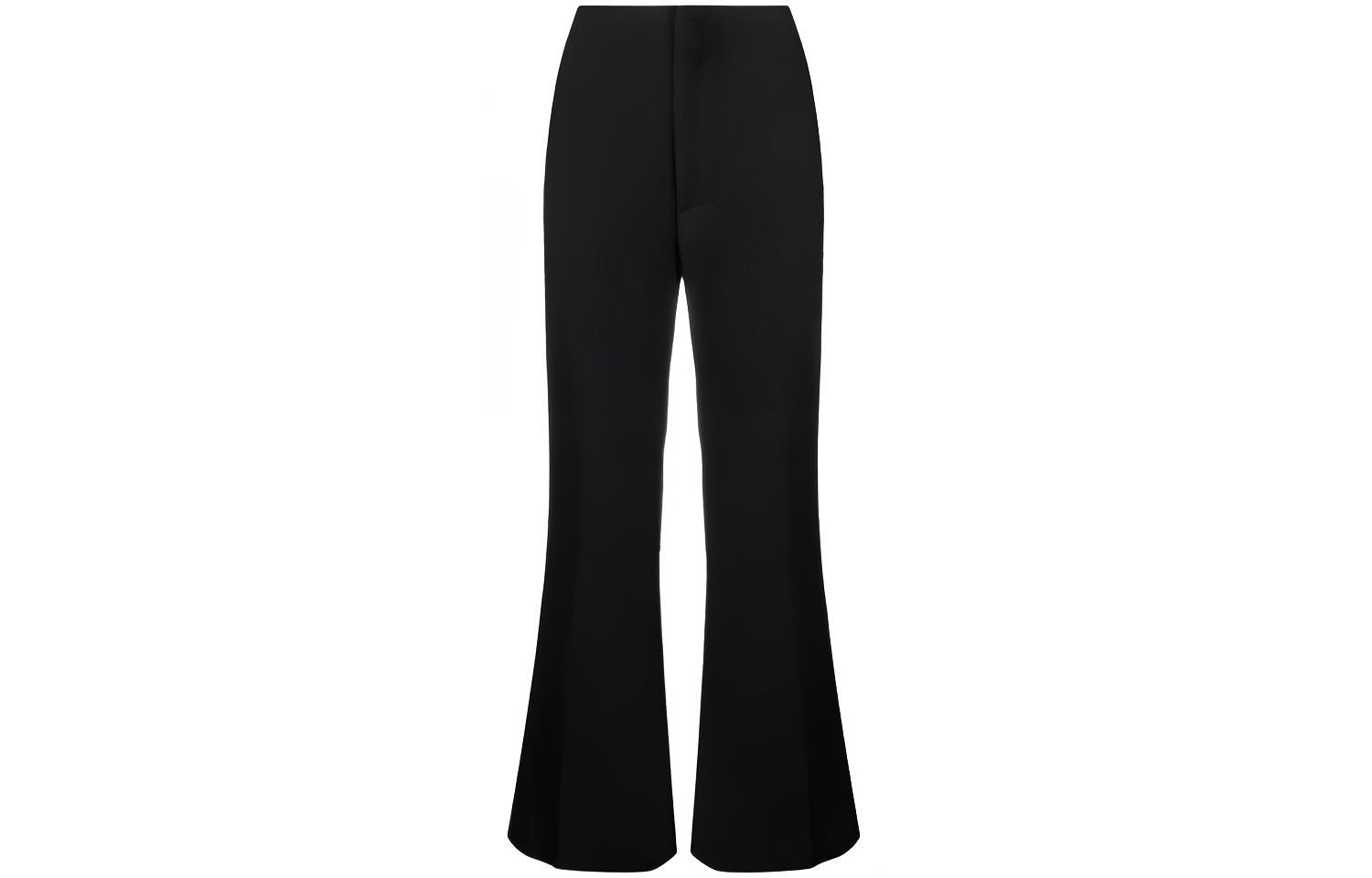 (Women) AMBUSH Black High-Waisted Flare Casual Pants. BWCA006S21FAB0011000