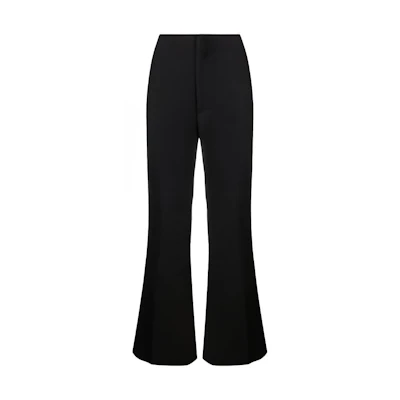 (Women) AMBUSH Black High-Waisted Flare Casual Pants. BWCA006S21FAB0011000