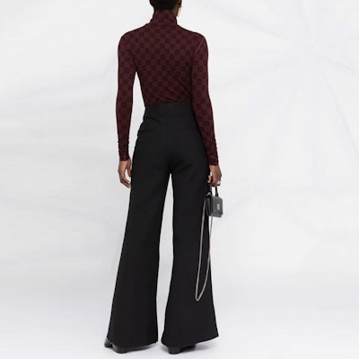 (W) アンブッシュ ブラック ハイウエスト フレア カジュアルパンツ. BWCA006S21FAB0011000 Shop (W) アンブッシュ ブラック ハイウエスト フレア カジュアルパンツ. BWCA006S21FAB0011000