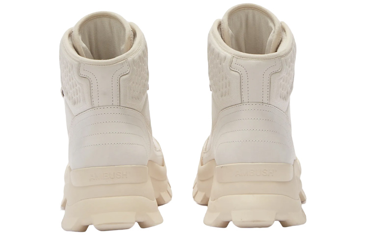 Shop (W) AMBUSH Bota 'Beige con Cordones de Moda' BWIE007F22LEA0016161