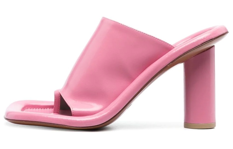 (W) AMBUSH Calf Leather Slip-On High Heel Sandal 'Pink'