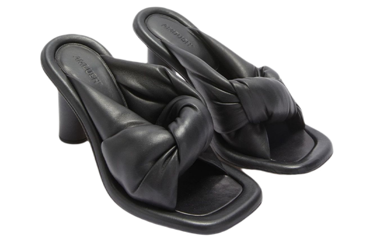 Order (W) AMBUSH Sandalia de Tacón Grueso 'Negro' BWIJ002S22LEA0011000