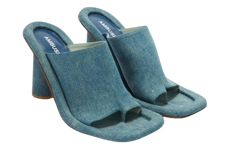 (W) AMBUSH Denim Chunky Heel Sandal 'Blue Fashion' 圖 2