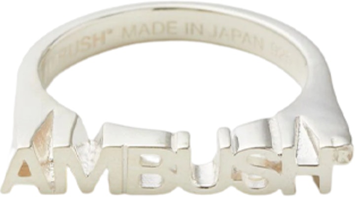 (W) Anillo Decorativo Plateado con Letra Grabada Hueca de AMBUSH. BWOC022S23BRA0017200 Buy (W) Anillo Decorativo Plateado con Letra Grabada Hueca de AMBUSH. BWOC022S23BRA0017200