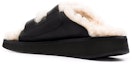 Shop (W) AMBUSH Selipar Rata 'Perincian Bulu Hitam' BWIH003F21LEA0011010