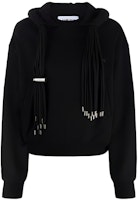 (Women) AMBUSH FW21 Black Drawstring Pullover Hoodie Casual Wear. BWBB004F21FLE0011010 (Women) AMBUSH FW21 Black Drawstring Pullover Hoodie Casual Wear. BWBB004F21FLE0011010