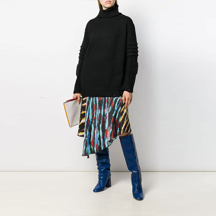 Lookbook (W) AMBUSH 2021秋冬黑色高領毛衣羊毛套頭衫 12111827BLACK