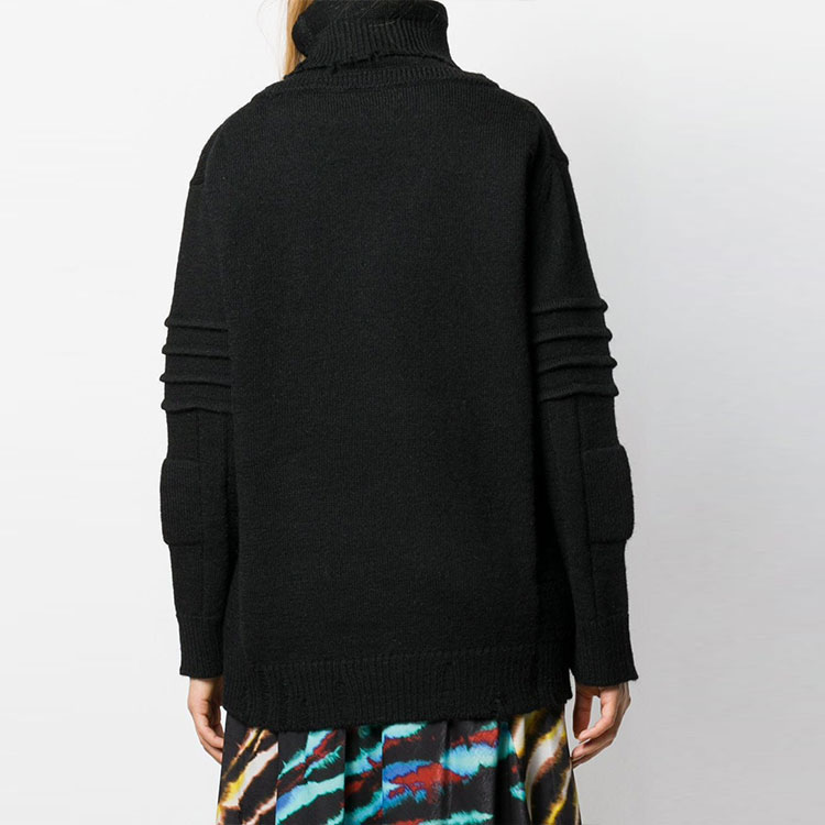 Shop (W) AMBUSH 2021秋冬黑色高領毛衣羊毛套頭衫 12111827BLACK