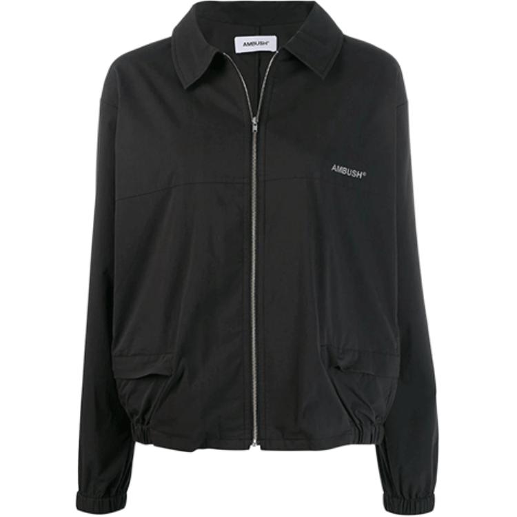 (Women) AMBUSH FW21 Black Zip-Up Collared Jacket 12111822BLACK