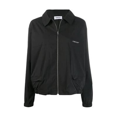 (Women) AMBUSH FW21 Black Zip-Up Collared Jacket 12111822BLACK