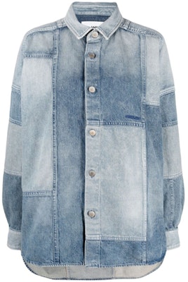 (W) AMBUSH 2021秋冬蓝色牛仔拼接长袖衬衫 BWYD001S21DEN0014545 Order (W) AMBUSH 2021秋冬蓝色牛仔拼接长袖衬衫 BWYD001S21DEN0014545