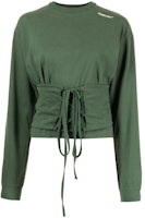 (Women) AMBUSH FW21 Green Long Sleeve Pullover T-Shirt with Waist Detail. BWAB008F21JER0015719 (Women) AMBUSH FW21 Green Long Sleeve Pullover T-Shirt with Waist Detail. BWAB008F21JER0015719