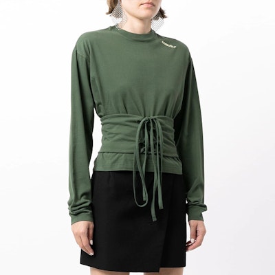 (W) AMBUSH FW21 綠色長袖腰部細節套頭T恤。 BWAB008F21JER0015719 Purchase (W) AMBUSH FW21 綠色長袖腰部細節套頭T恤。 BWAB008F21JER0015719