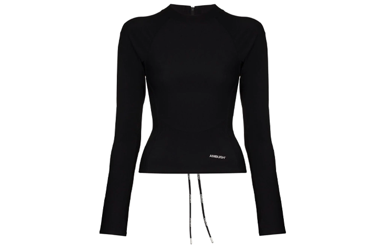 (Women) AMBUSH FW21 Logo Crewneck Fitness Shirt Black BMAD001F20FAB0011000
