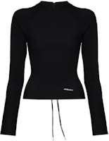(Women) AMBUSH FW21 Logo Crewneck Fitness Shirt Black BMAD001F20FAB0011000 (Women) AMBUSH FW21 Logo Crewneck Fitness Shirt Black BMAD001F20FAB0011000