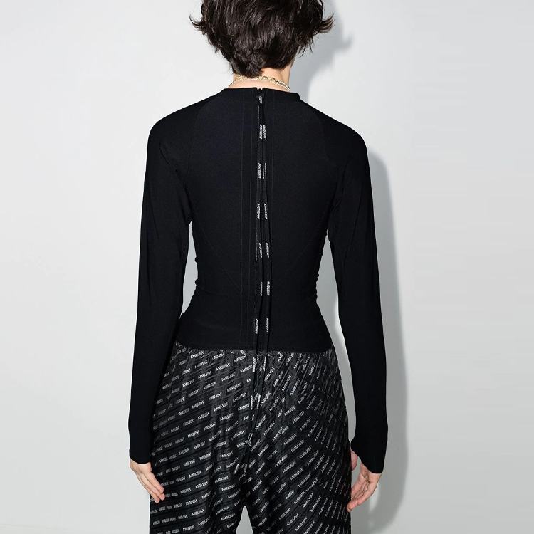 Lookbook (Women) AMBUSH FW21 Logo Crewneck Fitness Shirt Black BMAD001F20FAB0011000