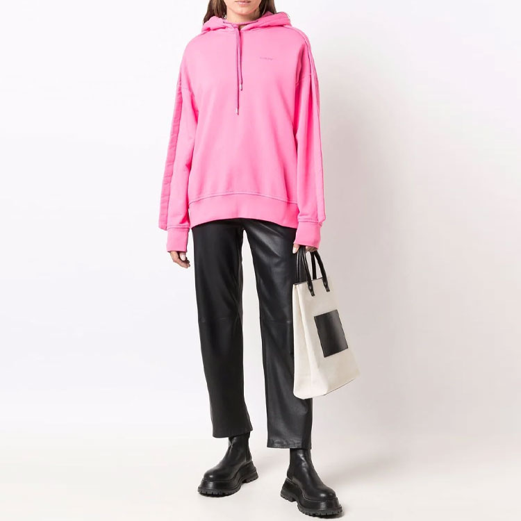 Lookbook (W) AMBUSH 2021秋冬粉色刺绣标志连帽衫. BWBB006F21FLE0013030