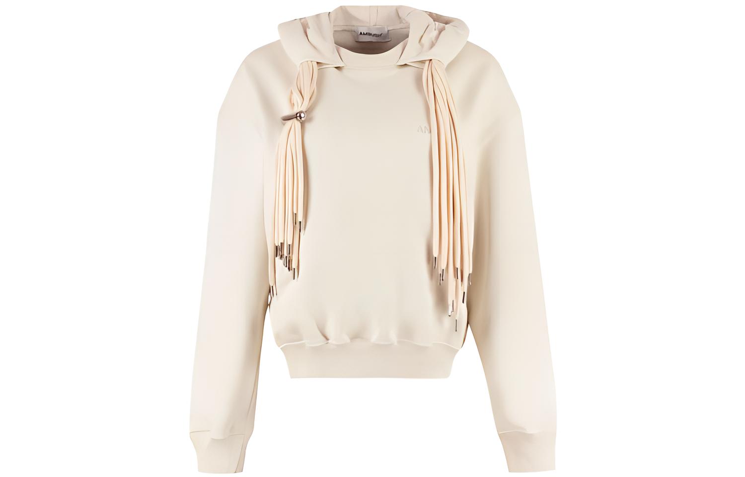 (Women) AMBUSH FW21 White Pullover Hoodie with Hood BWBB004F21FLE0010404