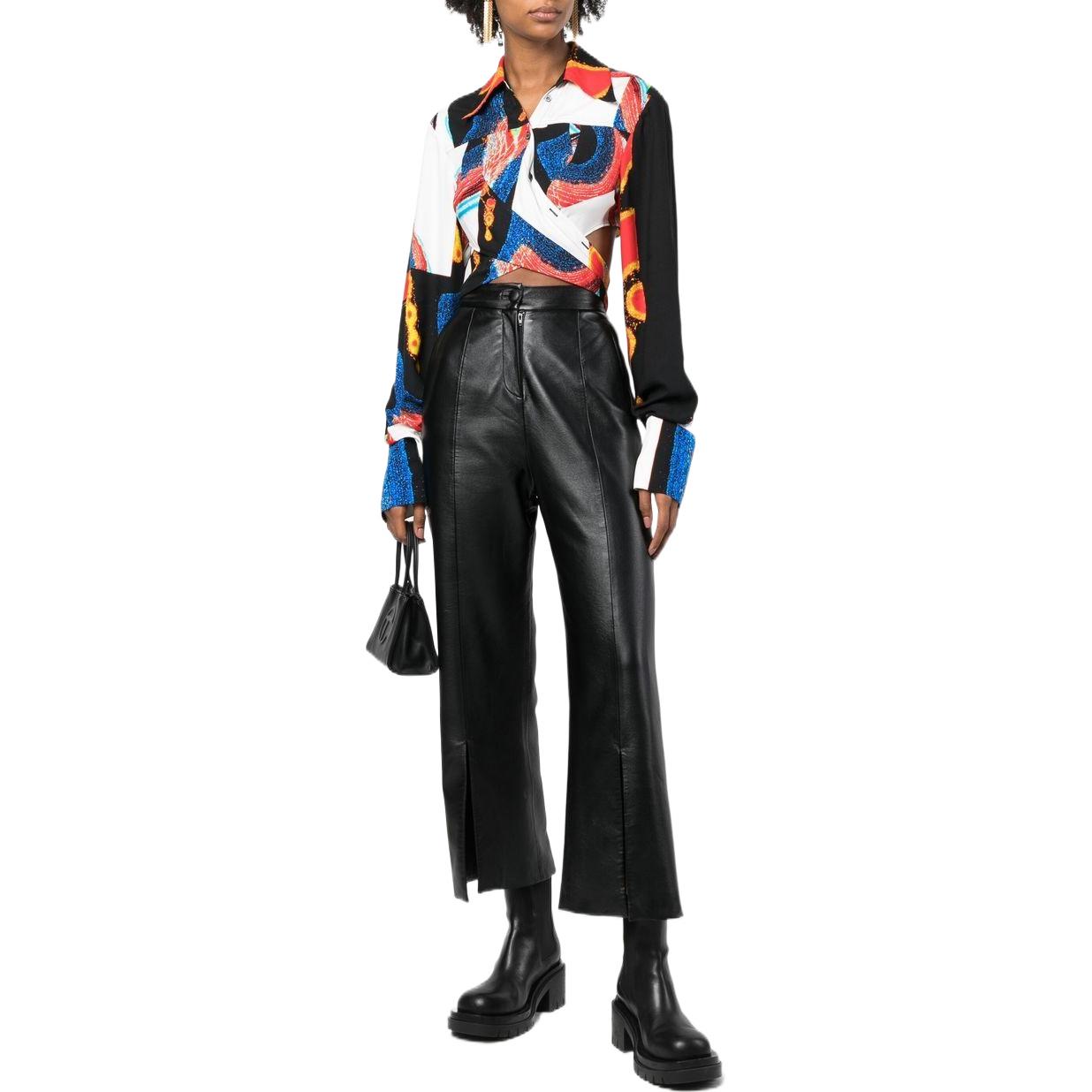 Lookbook (W) AMBUSH 秋冬款22 抽象印花镂空长袖衬衫 多色款 BWGA039F22FAB0028400