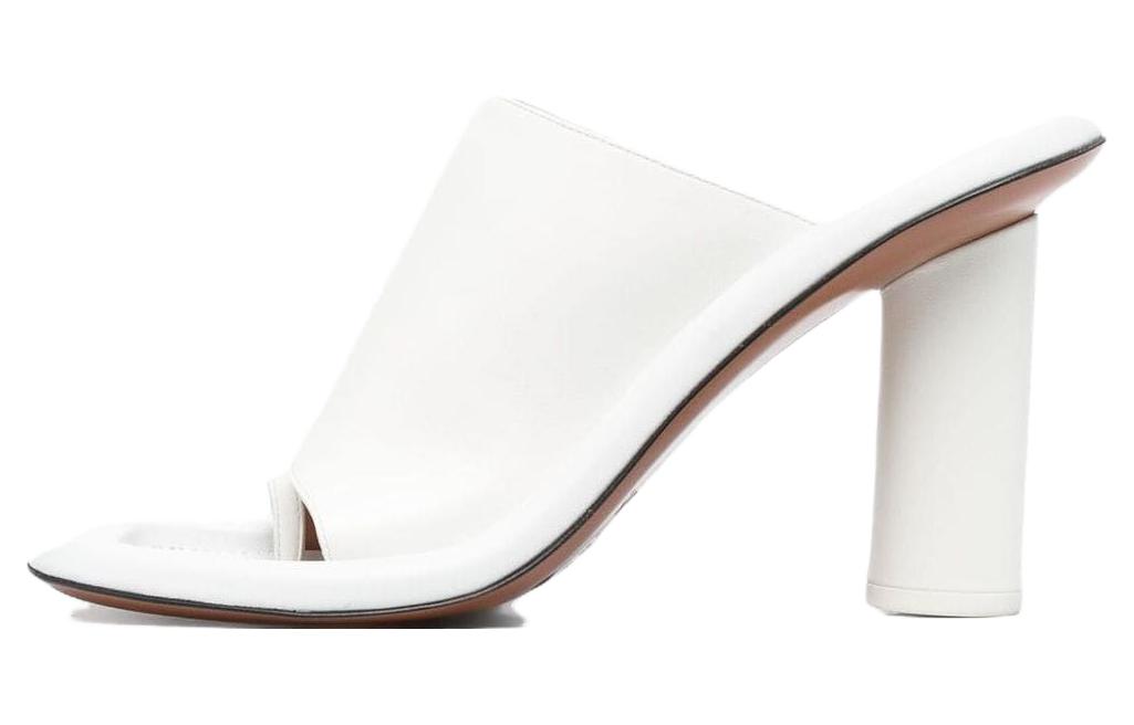 (Women) AMBUSH Heeled Leather Slides 'White' BWIJ001S21LEA0010300