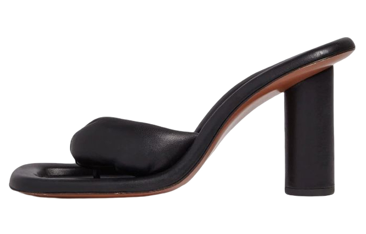 (Women) AMBUSH High-Heeled Sandal 'Black Leather Fashion' BWIH001F21LEA0011010