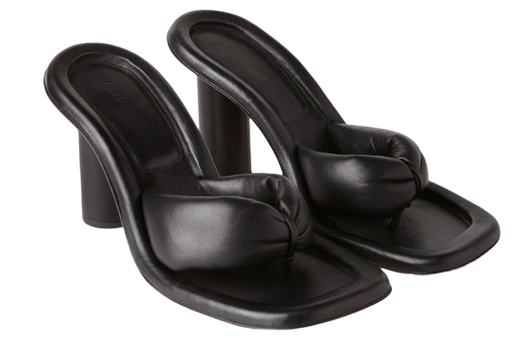 Order (W) AMBUSH Sandal Hak Tinggi 'Kulit Hitam Fashion' BWIH001F21LEA0011010